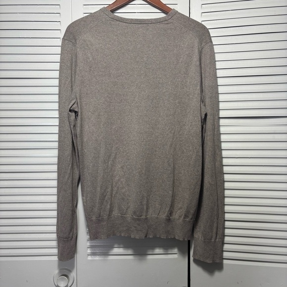 Banana Republic Luxury Blend Mens Pullover Sweater Silk Cashmere Cotton Gray L - Picture 5 of 5